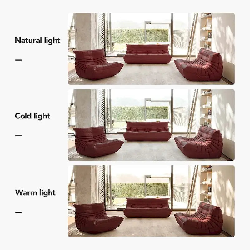 Sofa Furgle ze skóry mikrofibry, ergonomiczny design, sofa wypoczynkowa, sofa podłogowa