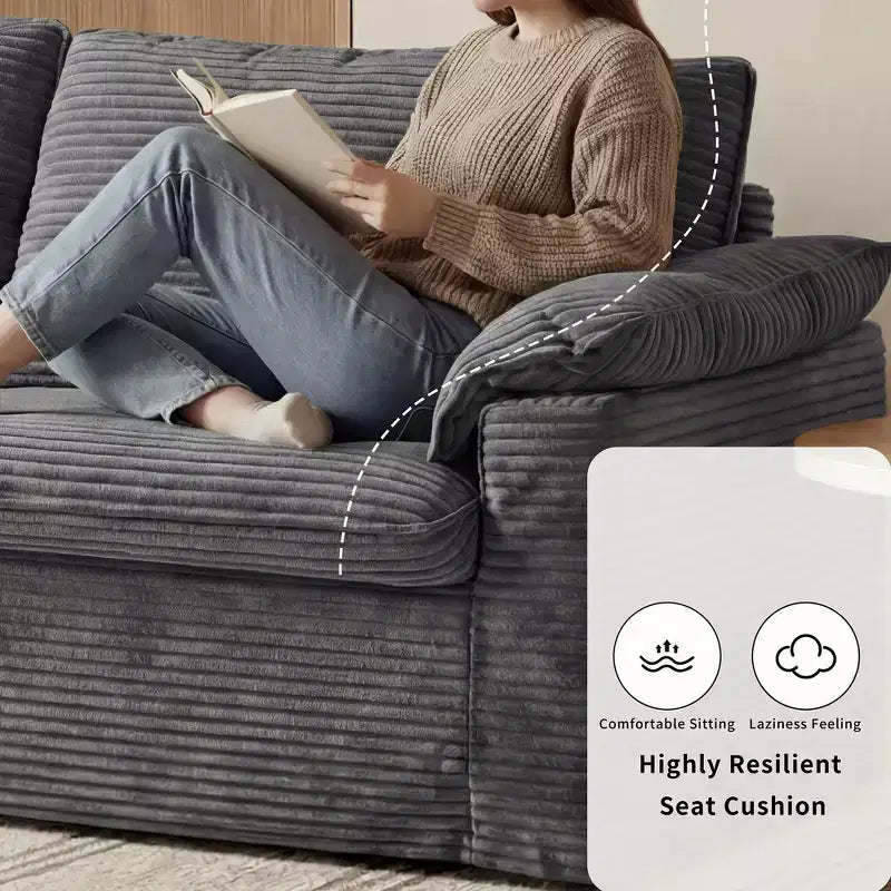 Sofa dwuosobowa Dyonery 86 Cloud, głębokie siedzisko i szerokie poduszki podłokietników, solidna rama, ergonomiczna i przewiewna konstrukcja