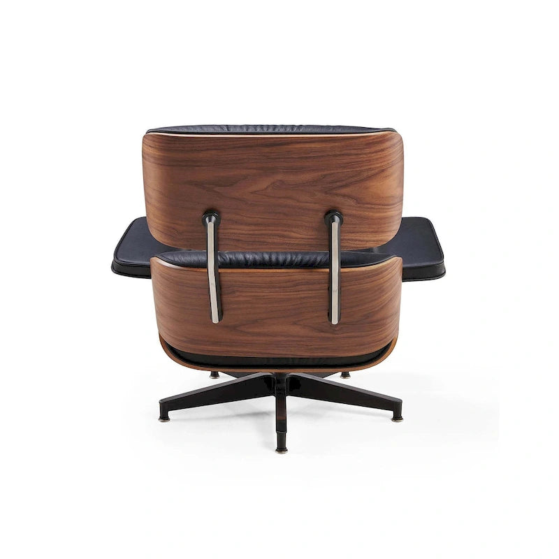 Skórzany fotel wypoczynkowy typu lounge w stylu Mid-Century Modern z funkcją rozkładania
