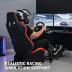 Składany kokpit do symulatora wyścigowego, regulowany stojak na kierownicę do G29/G920/G923, kompatybilny z Thrustmaster, Fanatec, Hori, Mad Catz, z regulacją kąta nachylenia pedałów