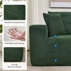 108 Nowoczesna sofa, 3-osobowa sofa tapicerowana w kształcie litery L z poduszkami, sofa z głębokim siedziskiem, bez konieczności montażu