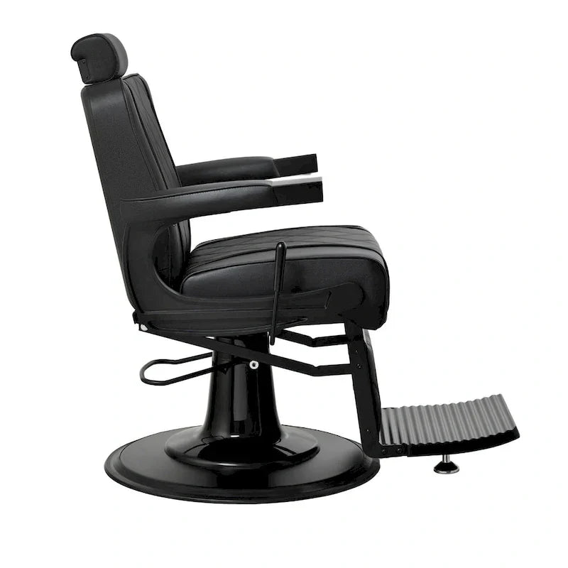 Fotel fryzjerski ROGERS Heavy Duty, odchylany fotel do salonu fryzjerskiego, czarny