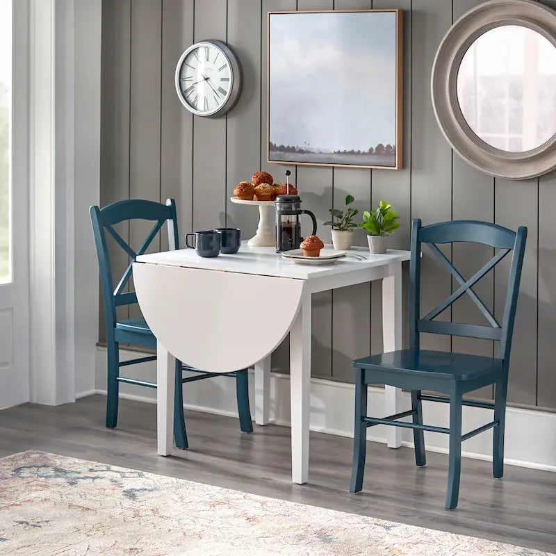 3-częściowy zestaw jadalniany z rozkładanym stołem w stylu wiejskiego domku Simple Living