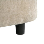 Sofa rozkładana typu chaise longue z chenille, tapicerowana sofa z pikowanym oparciem i 2 zdejmowanymi poduszkami do salonu