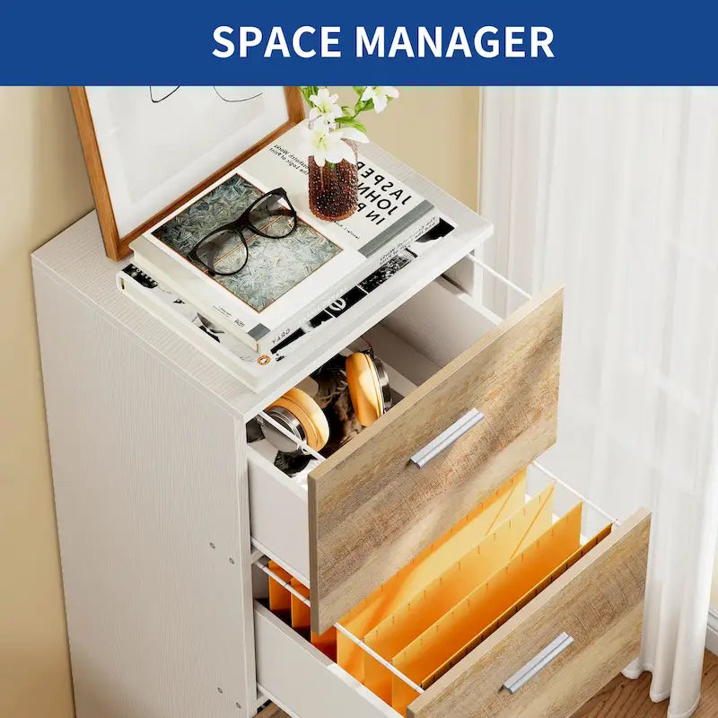 Moasis 51H Szafka na dokumenty z 4 szufladami, zamykany pionowy regał do domowego biura
