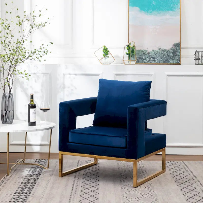Nowoczesny tapicerowany fotel akcentowy Roundhill Furniture Lenola