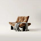 Współczesny czarny fotel akcentowy z szenilu, pikowany, bez podłokietników