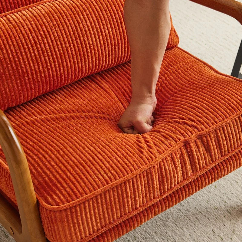 Tapicerowany fotel w stylu Mid-Century Modern