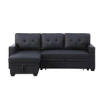 Tapicerowana rozkładana sofa narożna z narożnikiem