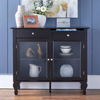 Komoda/buffet Copper Grove Rawdon z przeszklonym frontem