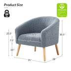 Zestaw 2 foteli Sheila Modern 30 W Boucle z nogami z litego drewna od HULALA HOME