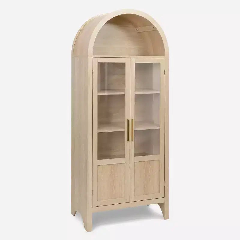 Łukowa szafka drewniana witryna