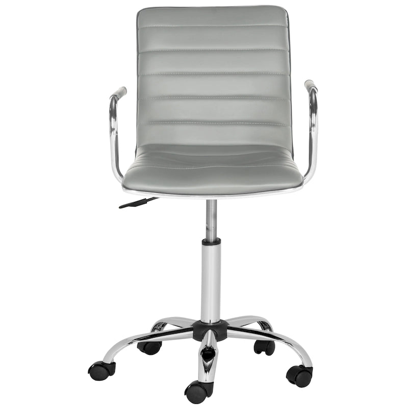 White Adjustable Height Office Desk Chair - 22.4 x 19.9 x 35.9