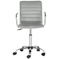 White Adjustable Height Office Desk Chair - 22.4 x 19.9 x 35.9