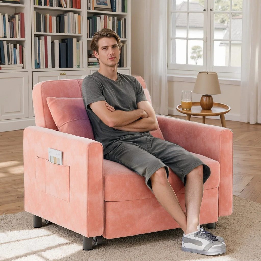Wielofunkcyjna sofa 3 w 1 z funkcją spania, rozkładany fotel, składane łóżko do salonu