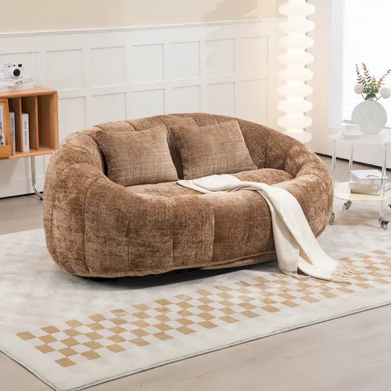GDFStudio – Dwuosobowa sofa Laurel z szenilu, z pianką o wysokiej gęstości i wyjątkowym komfortem
