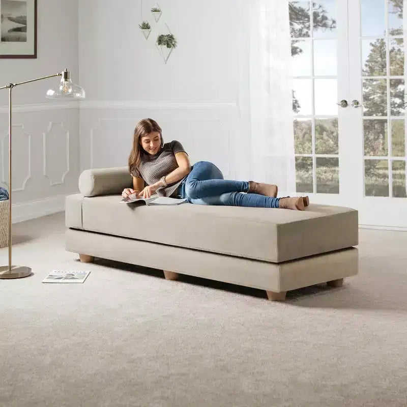 Leżanka / Rozkładana sofa dwuosobowa – mikrowelur