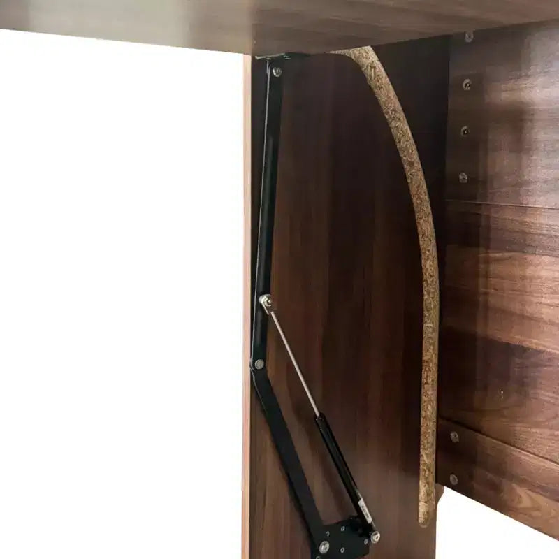 GDFStudio Sinclair Modern 36-calowy składany stół do nauki z drewna z miejscem do przechowywania