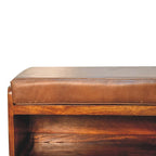Wysuwana ławka do przechowywania obuwia Buffalo Hide w kolorze kasztanowym