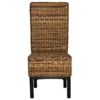 Zestaw 2 krzeseł jadalnianych z naturalnej wikliny, 48 szer. x 56 gł. x 104 wys. cm, styl boho coastal