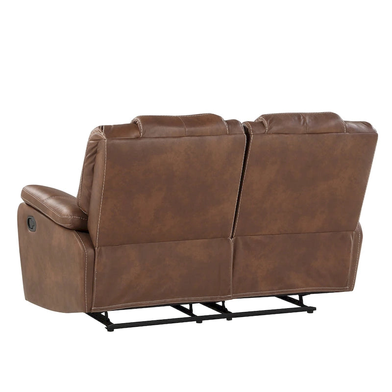 Dwuosobowa sofa rozkładana ręcznie Steve Silver Kameryn ze skóry ekologicznej