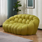 Dwuosobowa sofa typu bubble, zakrzywiona, o strukturze plastra miodu, z tkaniny 3D, do salonu, pokoju dziennego, mieszkania