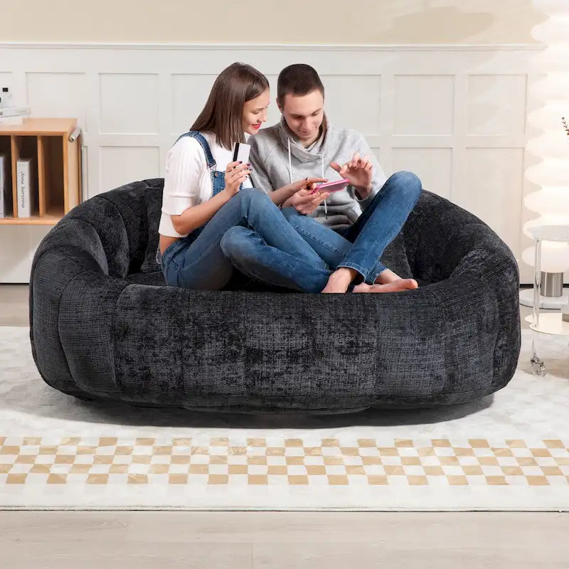 GDFStudio – Dwuosobowa sofa Laurel z szenilu, z pianką o wysokiej gęstości i wyjątkowym komfortem
