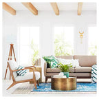 Okrągły stolik kawowy Drum o kuźcowanym wykończeniu