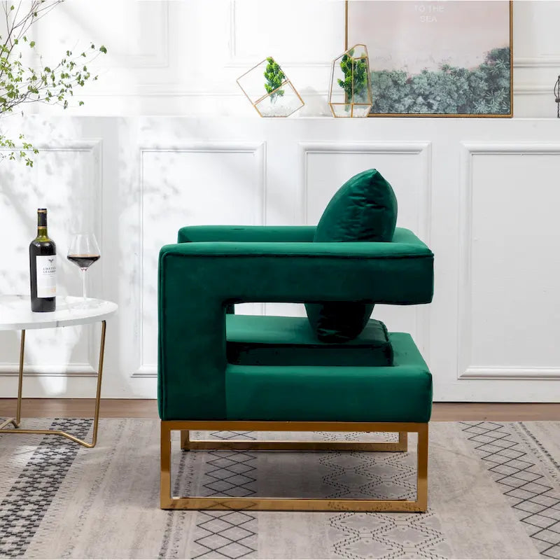 Nowoczesny tapicerowany fotel akcentowy Roundhill Furniture Lenola