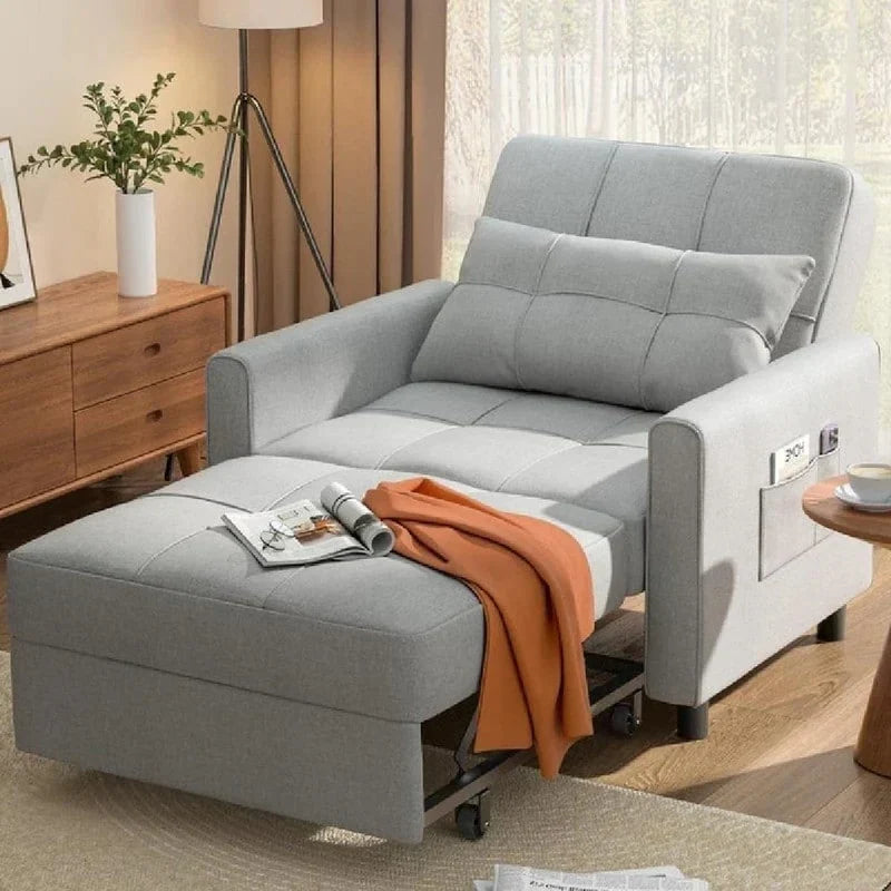 Wielofunkcyjna sofa 3 w 1 z funkcją spania, rozkładany fotel, składane łóżko do salonu