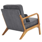 Tapicerowany fotel w stylu Mid-Century Modern