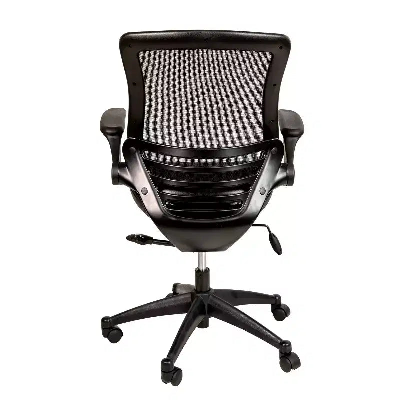 Obrotowe krzesło biurowe gabinetowe Flash Furniture z przezroczystej siatki, z zagłówkiem do połowy pleców i podnoszonymi podłokietnikami
