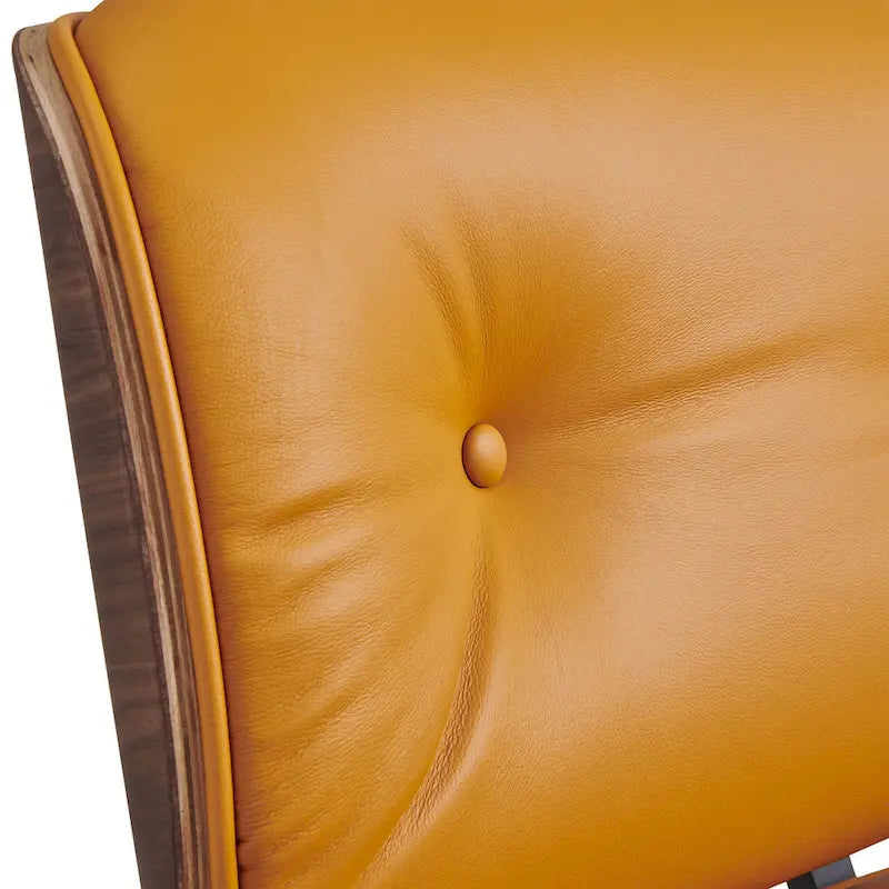 Skórzany fotel wypoczynkowy typu lounge w stylu Mid-Century Modern z funkcją rozkładania