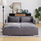 64,5-calowa rozkładana sofa 3 w 1 z sztruksu z funkcją spania