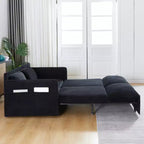 64,5-calowa rozkładana sofa 3 w 1 z sztruksu z funkcją spania