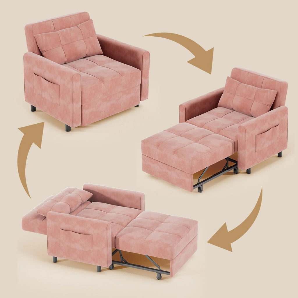 Wielofunkcyjna sofa 3 w 1 z funkcją spania, rozkładany fotel, składane łóżko do salonu