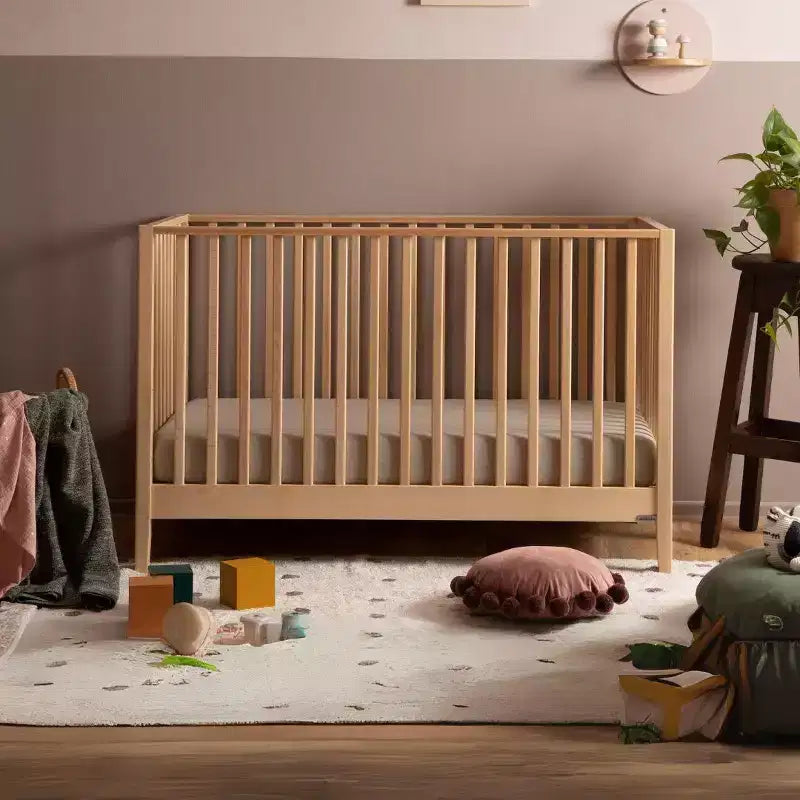 Łóżeczko 3 w 1, lite drewno bukowe, certyfikat GREENGUARD Gold, wyprodukowano we Włoszech