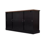Zeus & Ruta 63 Szafka magazynowa w stylu rustykalnym z drzwiczkami typu barn door, 2 szufladami, regulowanymi półkami, bufetowa kawiarnia do kuchni, przedpokoju, jadalni