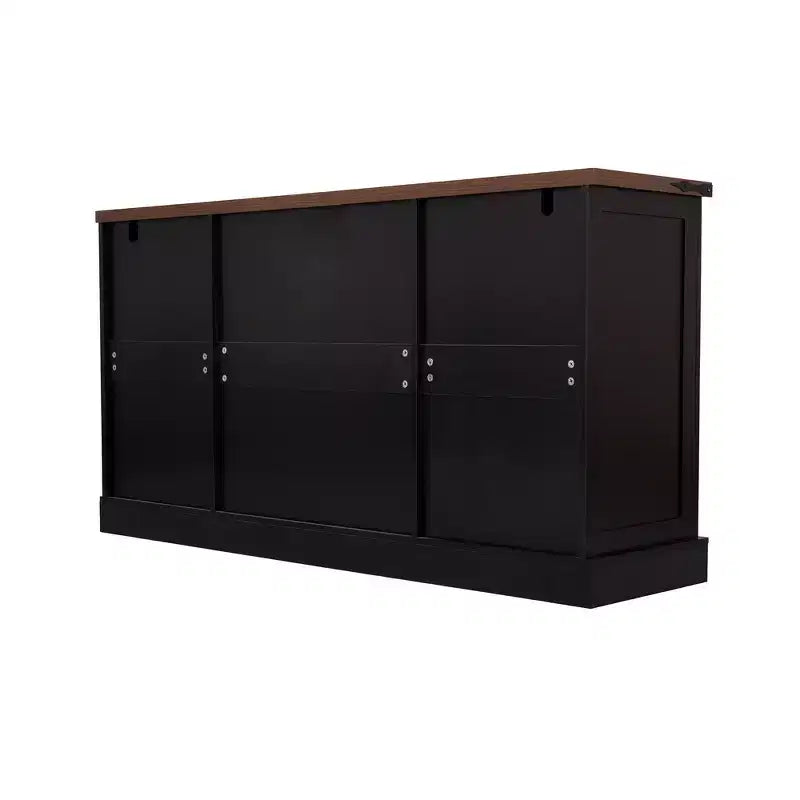 Zeus & Ruta 63 Szafka magazynowa w stylu rustykalnym z drzwiczkami typu barn door, 2 szufladami, regulowanymi półkami, bufetowa kawiarnia do kuchni, przedpokoju, jadalni