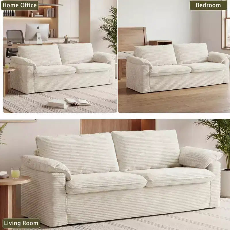 Sofa dwuosobowa Dyonery 86 Cloud, głębokie siedzisko i szerokie poduszki podłokietników, solidna rama, ergonomiczna i przewiewna konstrukcja