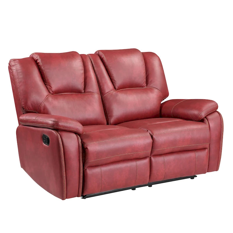 Dwuosobowa sofa rozkładana ręcznie Steve Silver Kameryn ze skóry ekologicznej