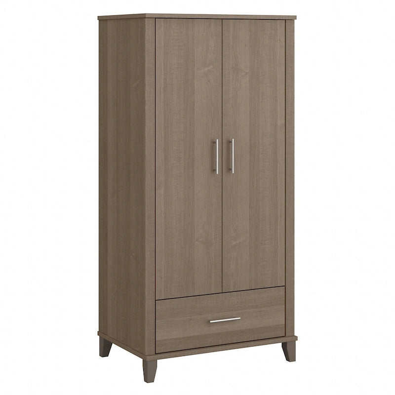 Wysoka szafka do przedpokoju Somerset z drzwiczkami i szufladą marki Bush Furniture