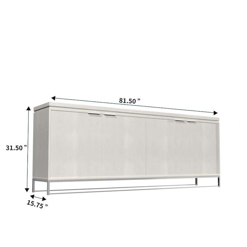 Drewniana 4-drzwiowa szafka ozdobna Clihome Furniture