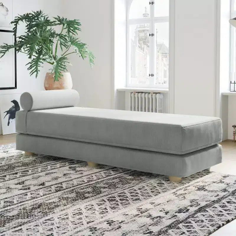 Leżanka / Rozkładana sofa dwuosobowa – mikrowelur