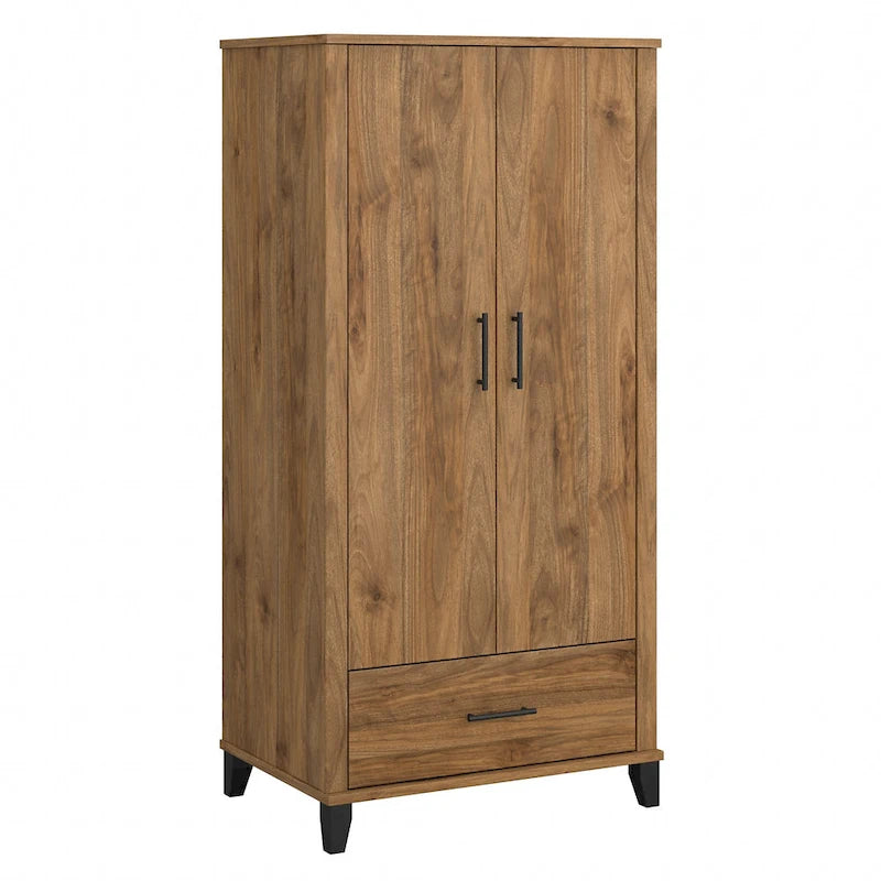 Wysoka szafka do przedpokoju Somerset z drzwiczkami i szufladą marki Bush Furniture