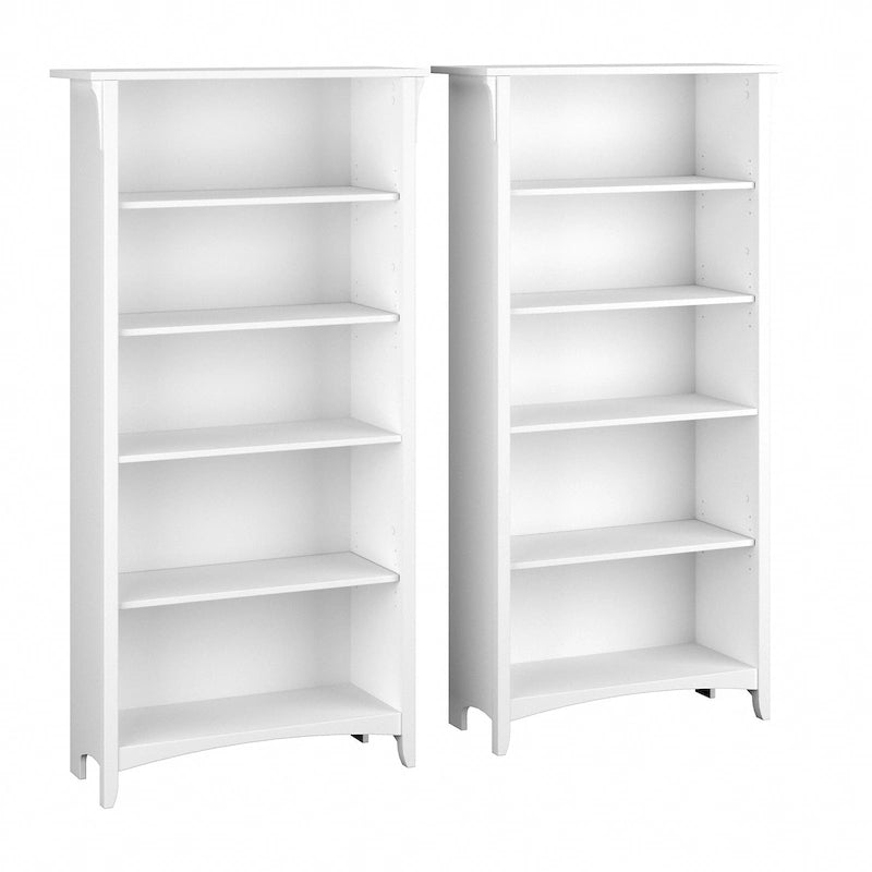 Wysoka regała Salinas na 5 półek (zestaw 2 szt.) marki Bush Furniture