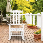 Karl Home | 24-calowy bujany fotel tarasowy z litego drewna