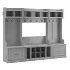 Kompletny zestaw mebli do przedpokoju Woodland z wieszakiem na ubrania marki Bush Furniture