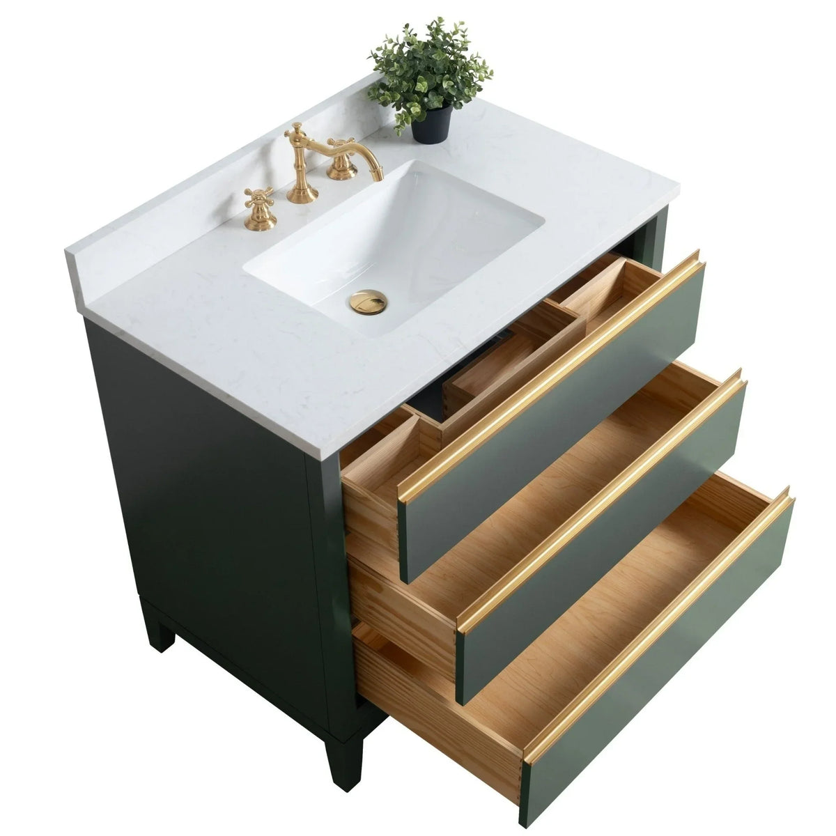 Szafka łazienkowa Vanity Art z ceramicznym umywalkiem i blatem z marmuru kompozytowego