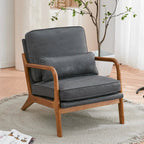 Tapicerowany fotel w stylu Mid-Century Modern